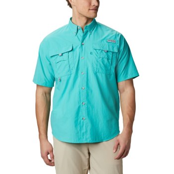 Columbia Overhemd Heren, PFG Bahama II Short Sleeve LichtTurquoise, 98RIKADVC